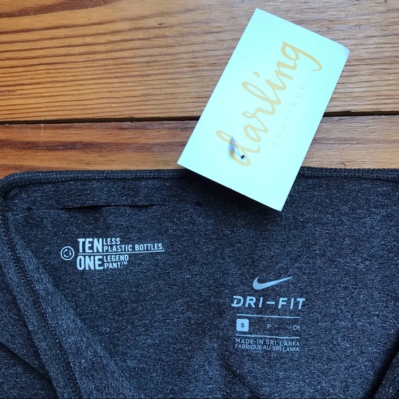 Nike Dri Fit Heather Grey Recycled Material Leggings, EUC, S - Picture 3 of 11